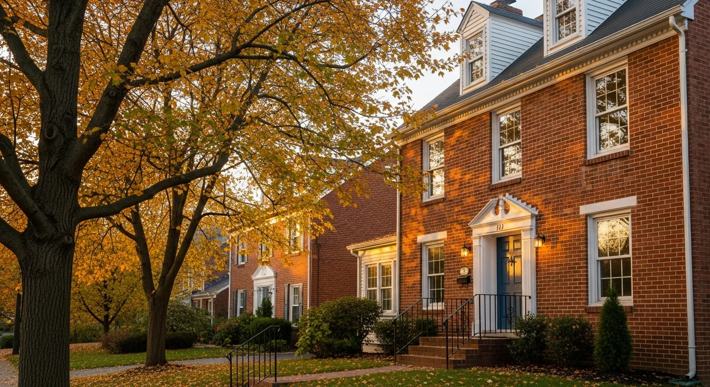 Residential home in Baltimore County neighborhood with mature trees and established landscaping.