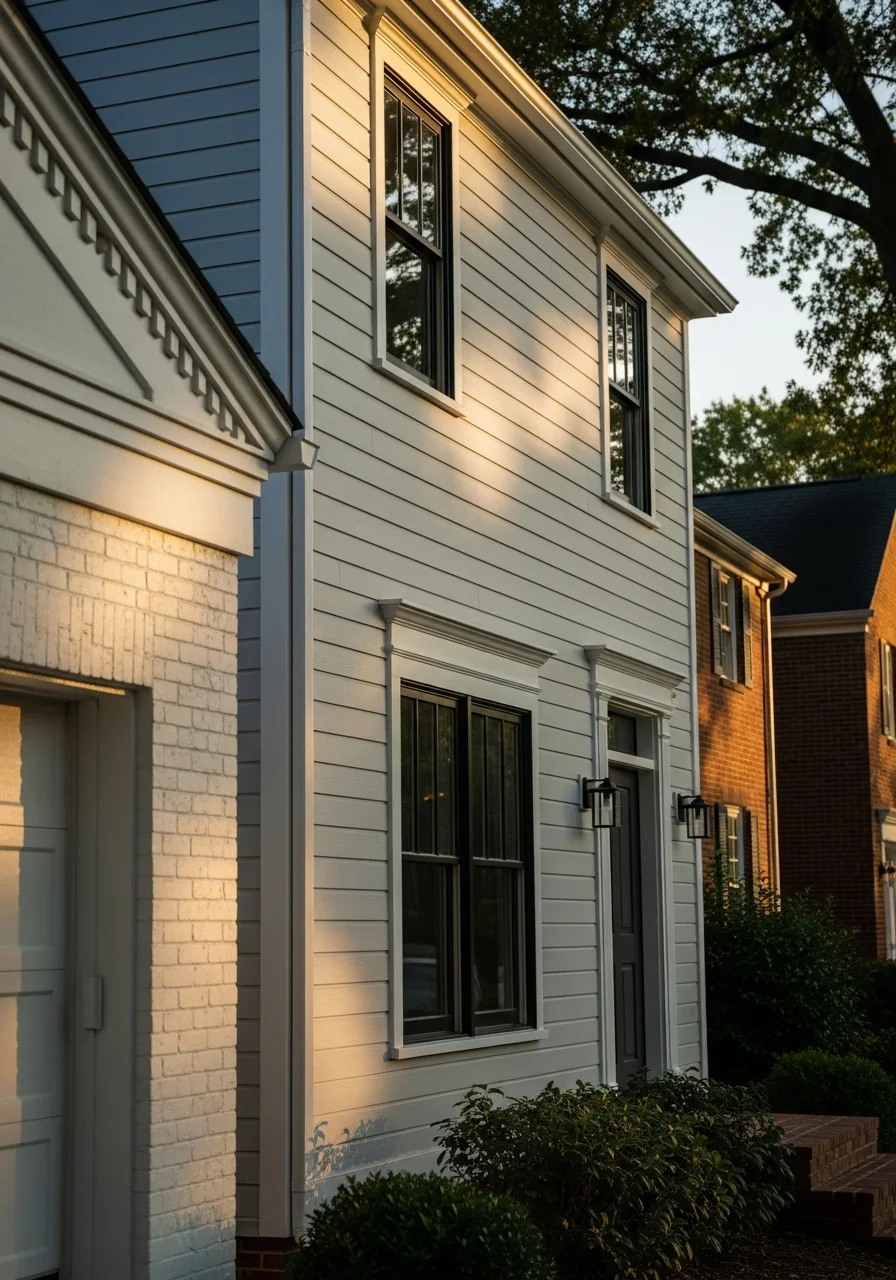 Detail of professional exterior work on a Towson property.
